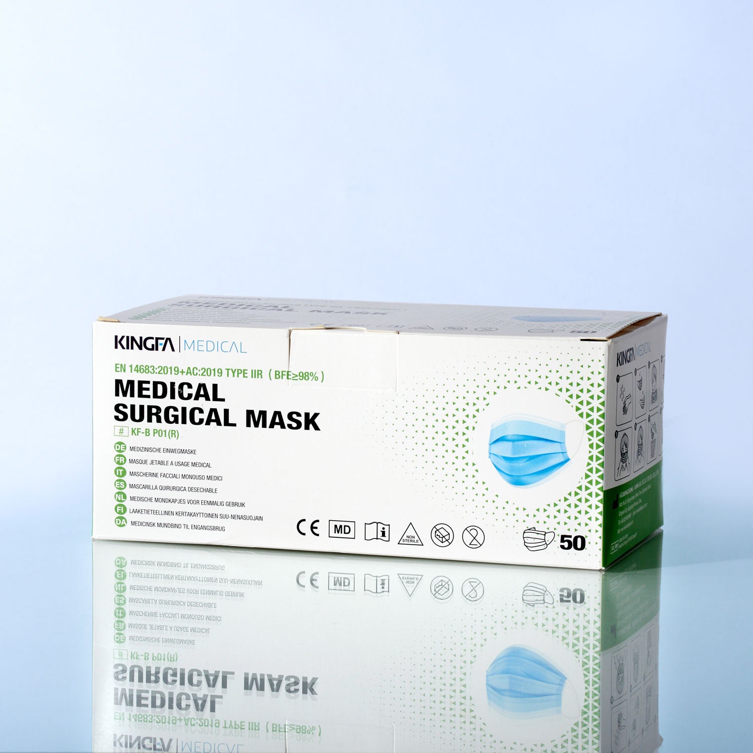 OP Maske Typ 2R KINGFA I Blau I 50er Pack