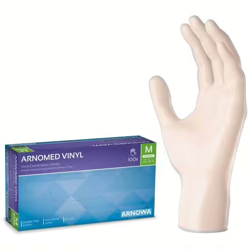 Arnomed® Einmalhandschuhe Vinyl 100 Stück S-XL unsteril – safemeditec